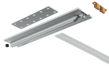 Drop Leaf Table Fitting TKB for Extending Tables Silver anodised aluminium