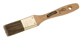 Flat Brush for Varnish Size 10 Raw wood handle with poly mix bristles Size: 30 mm