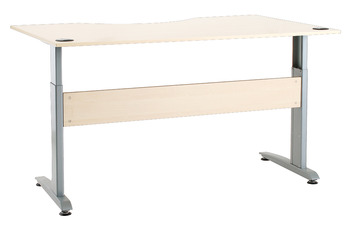 Electric Height Adjustable Desk Frame Frame Set for 2 Leg Workstation Load carrying capacity (including desktop) 70 kg Silver RAL 9006 finish - view 2