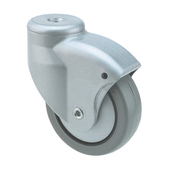 Swivel Single Wheel Castor without Brake Ø 80 mm Ø 10 mm Pin Hole Wheel Ø 80 mm load capacity 70 kg