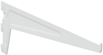 Flange Bracket Length 150-600 mm Shoptec Shopfitting System For hooking into shelf system columns or wall channels White RAL 9003 finish length 500 mm with three hooks