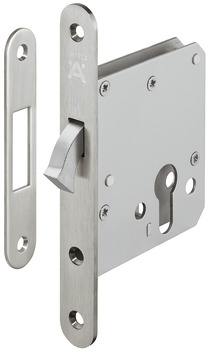 Hookbolt Lock Profile Cylinder Operated Startec For sliding doors Graphite black PVD coated