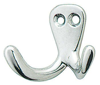 Coat Hook Aluminium 22-34 x 32-48 mm Double Height 48 mm depth 34 mm - view 2
