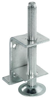 Plinth Adj w Supp Bracket M10x100mm Galvanised Steel