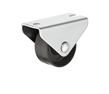 Single Wheel Castor without Brake Ø 15-45 mm Plate Fixing Screw-on plate Wheel Ø 25 mm load capacity 20 kg fixed castor