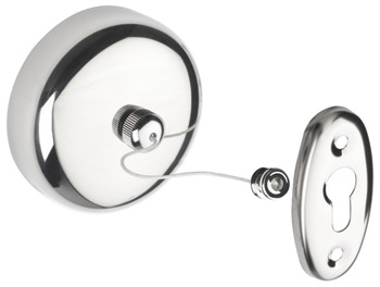 Clothes Rail Retractable Max. Cord Approx. Length 2450 mm Britannia Concealed fixings Polished chrome finish