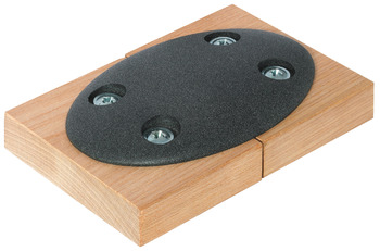 Table Top Connecting Fitting Modular Powder coated zinc Dark grey finish
