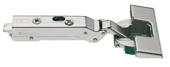 Concealed Cup Hinge 110° Standard Full Overlay Plus Click on Arm Tiomos With integrated soft close Screw fixing cup 45/9.5 with soft close nickel plated