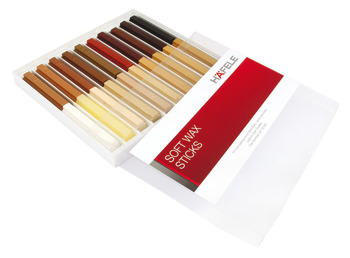 Soft Wax Sticks for Repair Work Length 80 mm 20 in a Box Häfele Light to dark shades