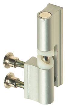 Hinge Set Heavy Duty Cubicle Fittings for 17-21 mm Board Partitions Aluminium Black polyester powder coated finish