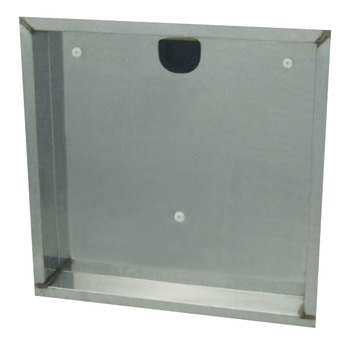 Watertight Protective Casing 465 x 475 mm Programma Cap Range PBA For installation of drop down shower seat Stainless steel finish