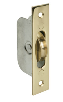 Sash Pulley Axle Bearing 118 x 26 mm Steel Frame Ø 40 mm brass wheel Polished brass