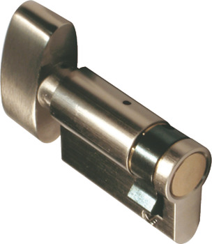 Half Cylinder with Thumbturn for Operating Cylinder Locks Without a Key Brass Satin nickel
