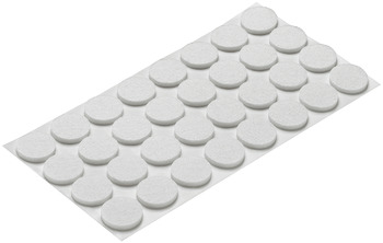 Felt Glide Round Self Adhesive Ø 18 mm white