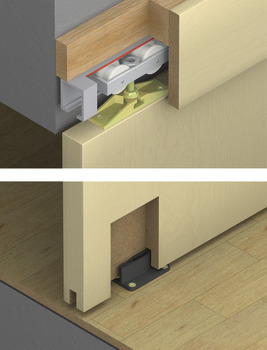 Complete Set for Sliding Interior Doors Hawa-Junior 80 Top hung system For 1 door Junior 80/Z with SoftMove 80