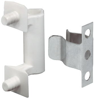 Spring Catch for Screw Fixing and Press Fitting Steel and Nylon With counterpiece
