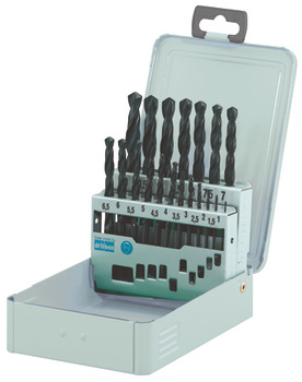 Drill Bit Set Twist HSS Ø 1-10 mm in 0.5 mm Steps For use with metal No. of drill bits: 19