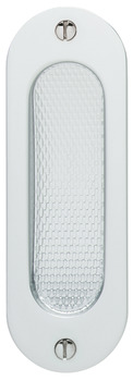 Pull Handle Flush 120 x 40 mm Aluminium FSB Suitable for sliding timber doors Silver anodised