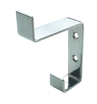 Hat and Coat Hook Grade 316 Stainless Steel 59 x 88 mm Face fixing Satin stainless steel finish