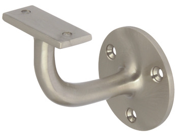 Handrail Bracket Suitable for Flat Based Handrails Depth 60 mm Face fixing Polished brass finish