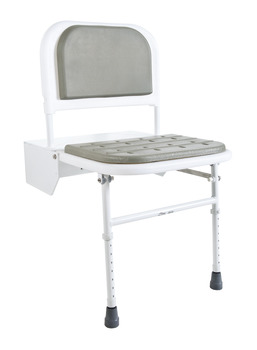 Shower Seat with Legs Doc M Nyma White Grey finish