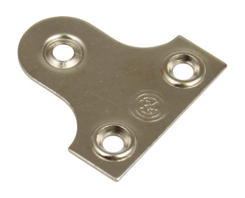Mirror Plate 38x38mm Steel Brass
