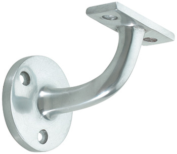 Handrail Bracket Suitable for Flat Based Handrails Depth 71 mm Aluminium Satin anodised finished