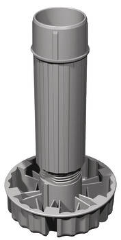 Plinth Foot/Leg Adj 150mm Plastic Black