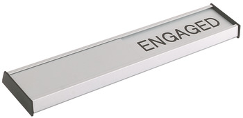 Vacant/Engaged Sign 204 x 41 mm Aluminium Concealed fixing Satin anodised