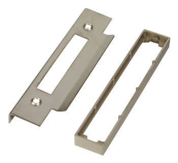 Modular Rebate Set for Horizontal Mortice Locks Size 13 mm silver anodised