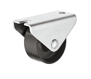 Single Wheel Castor without Brake Ø 15-45 mm Plate Fixing Screw-on plate Wheel Ø 30 mm load capacity 25 kg fixed castor