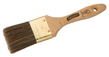 Flat Brush for Varnish Size 10 Raw wood handle with poly mix bristles Size: 50 mm