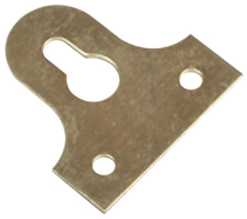 Mirror Plate 38x38mm Keyhole Steel Brass