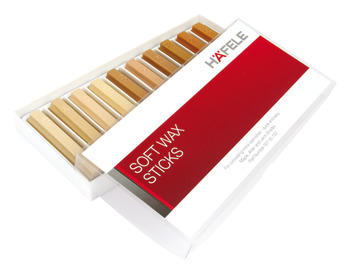 Soft Wax Sticks for Repair Work Length 80 mm 10 in a Box Häfele Cherry Pear Mahogany shades