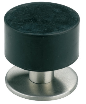 Door Stop Floor Mounted Ø 40 mm Stainless Steel Rubber Buffer Concealed floor fixing Satin