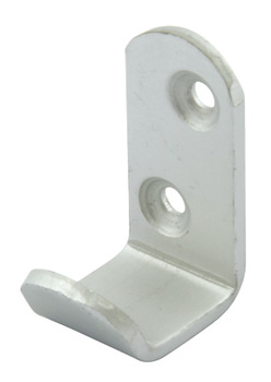 Coat Hook Aluminium 37 x 50 mm Face fixing Satin anodised aluminium finish