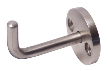 Coat Hook Stainless Steel 44 x 38 mm Face fixing Satin stainless steel finish