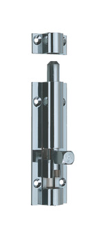 Barrel Bolt Straight Width 25 mm Brass Length x width: 100 x 25 mm satin chrome
