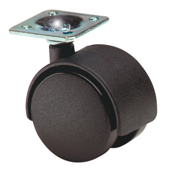 Swivel Twin Wheel Castor with Brake Ø 40-50 mm Hooded 38 mm Plate Fixing Wheel Ø 40 mm load capacity 35 kg