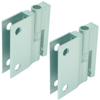 Hinge Set Normal Duty Cubicle Fittings for 12-13 mm Board Partitions Aluminium Satin anodised finish