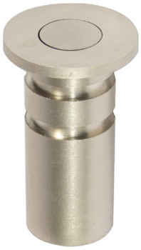 Dust Excluding Socket for Shoot Bolts Ø 11 mm Brass Spring loaded plunger Satin nickel plated