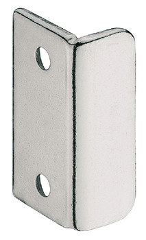 Angled striking plate For screw fixing Matt nickel plated