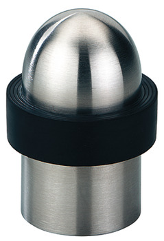 Door Stop Floor Mounted Ø 39 mm Stainless Steel Rubber Buffer Startec Concealed floor fixing Satin