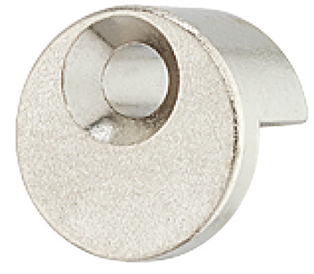 Mirror Clip Round with Rubber Pad Nickel plated finish