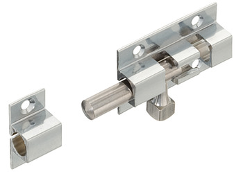 Barrel Bolt for Screw Fixing Brass Length 40 mm chrome plated