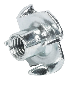 T-Nut with Four Prongs M12 internal thread bright