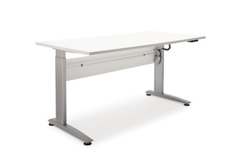 Electric Height Adjustable Desk Frame Frame Set for 2 Leg Workstation Load carrying capacity (including desktop) 70 kg Silver RAL 9006 finish