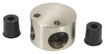 Corner Piece 303 Stainless Steel Cubicle Fittings PBA Stainless steel fittings for 13 mm board partitions Satin stainless steel finish
