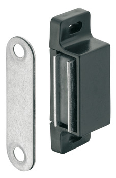 Magnetic Catch Pull 4-5 kg for Screw Fixing Square For screw fixing Black