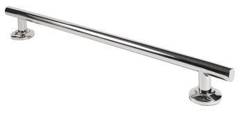 Straight Grab Rail Length 335-900 mm Nyma Style Length 900 mm hole centres 725 mm polished stainless steel